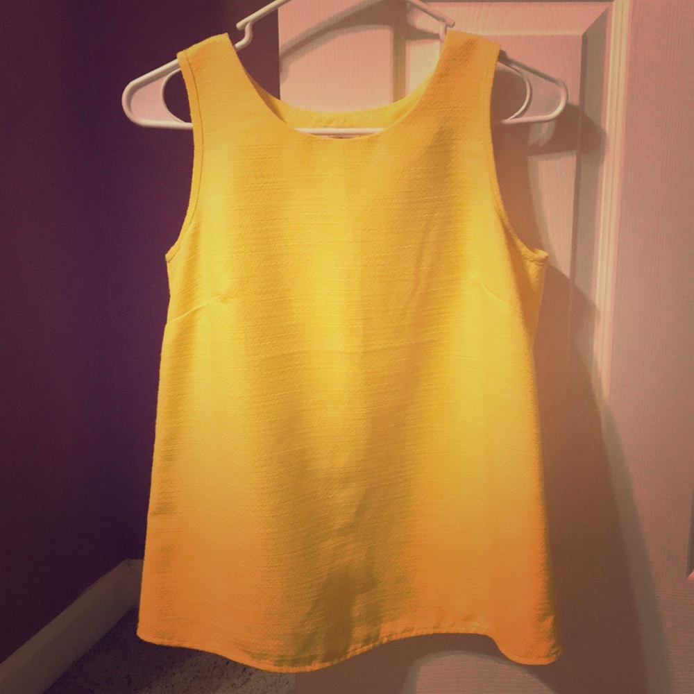 Yellow J Crew sleeveless top